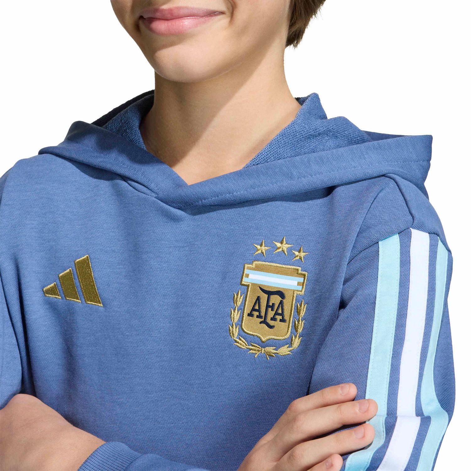 ARGENTINA 2026 DNA FLEECE HOODIE YOUTH (BLUE)