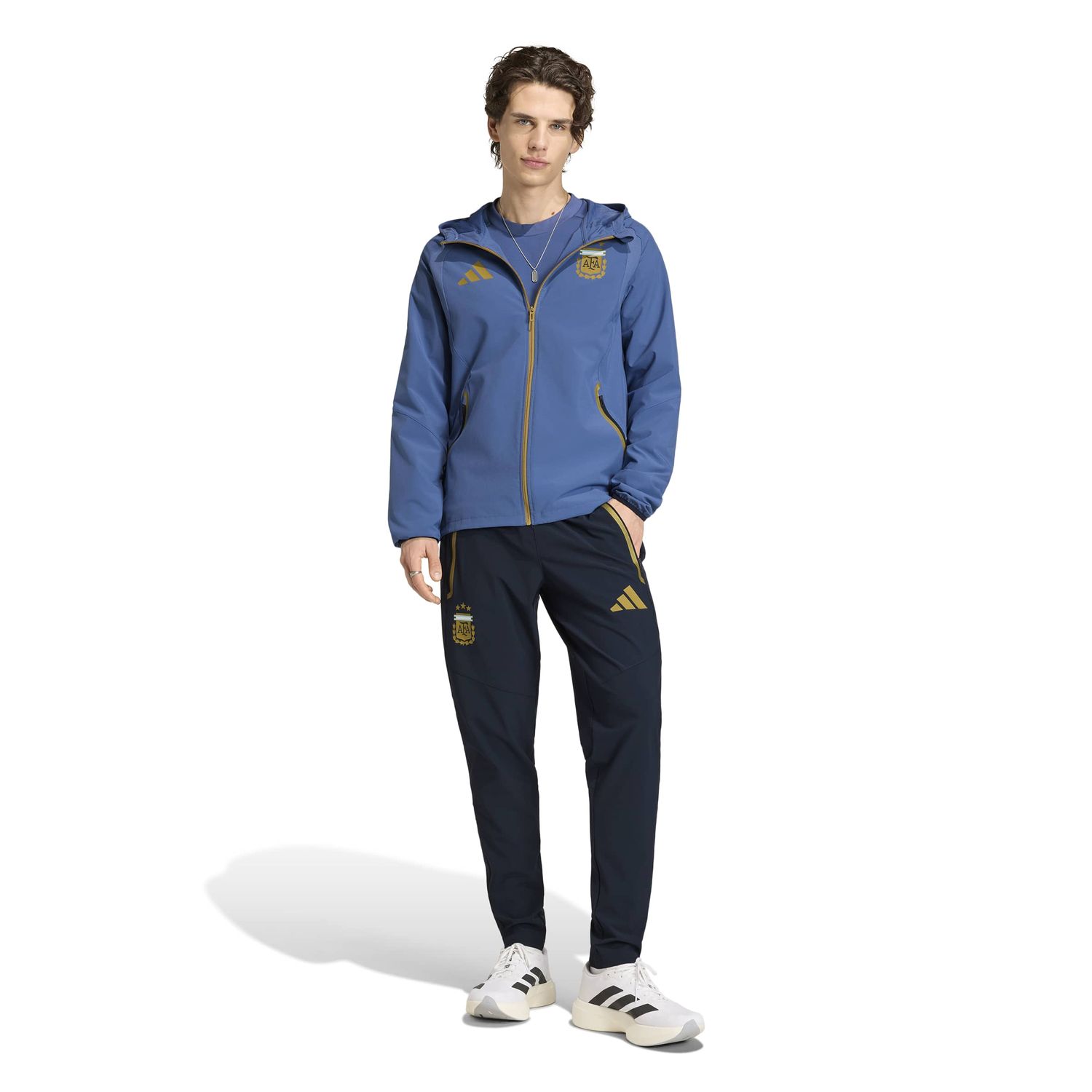 ARGENTINA 2026 TIRO TRAVEL FULL ZIP WINDBREAKER JACKET (BLUE)