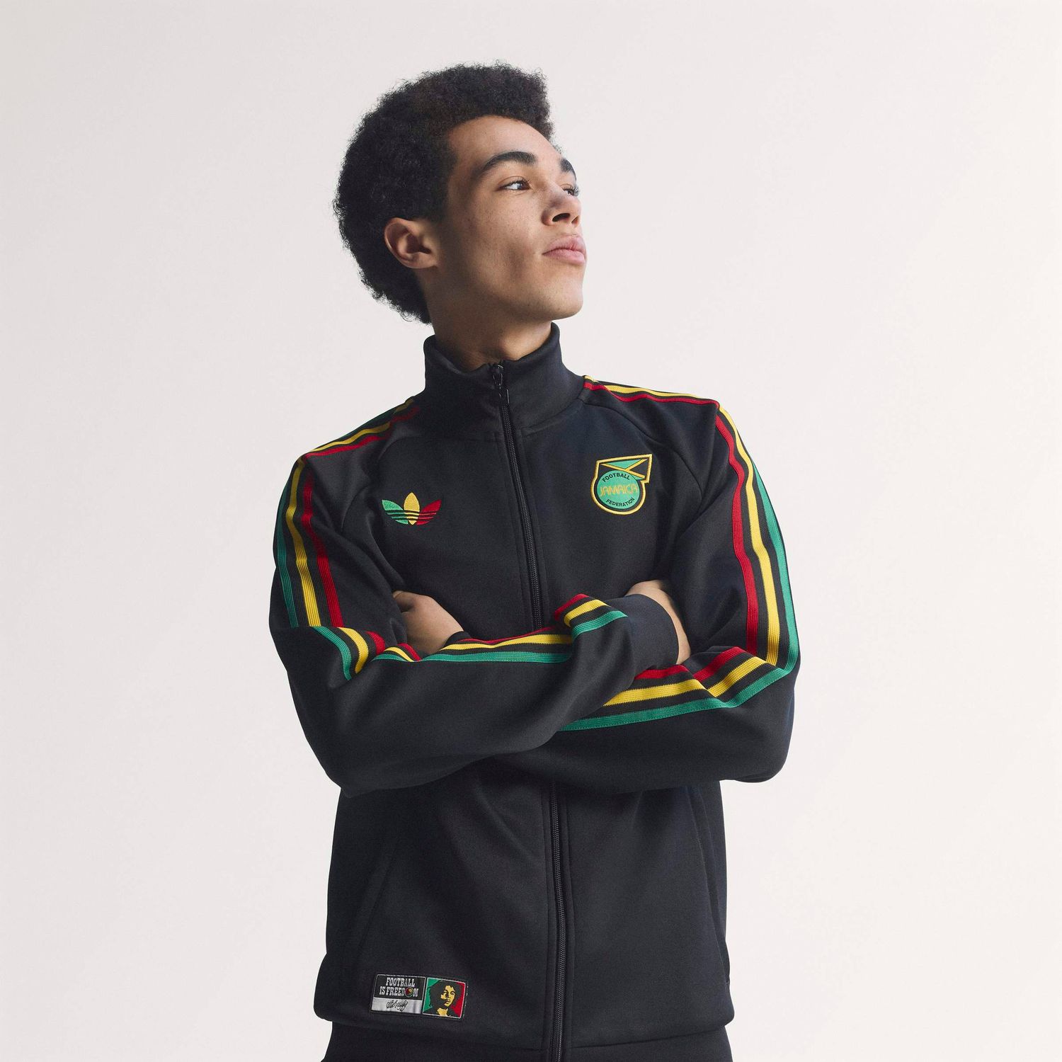 JAMAICA X BOB MARLEY ORIGINALS TRACK JACKET (BLACK)