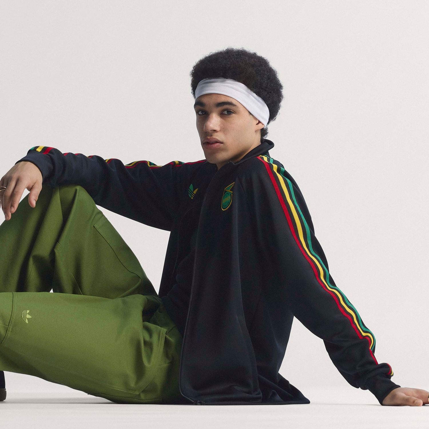 JAMAICA X BOB MARLEY ORIGINALS TRACK JACKET (BLACK)