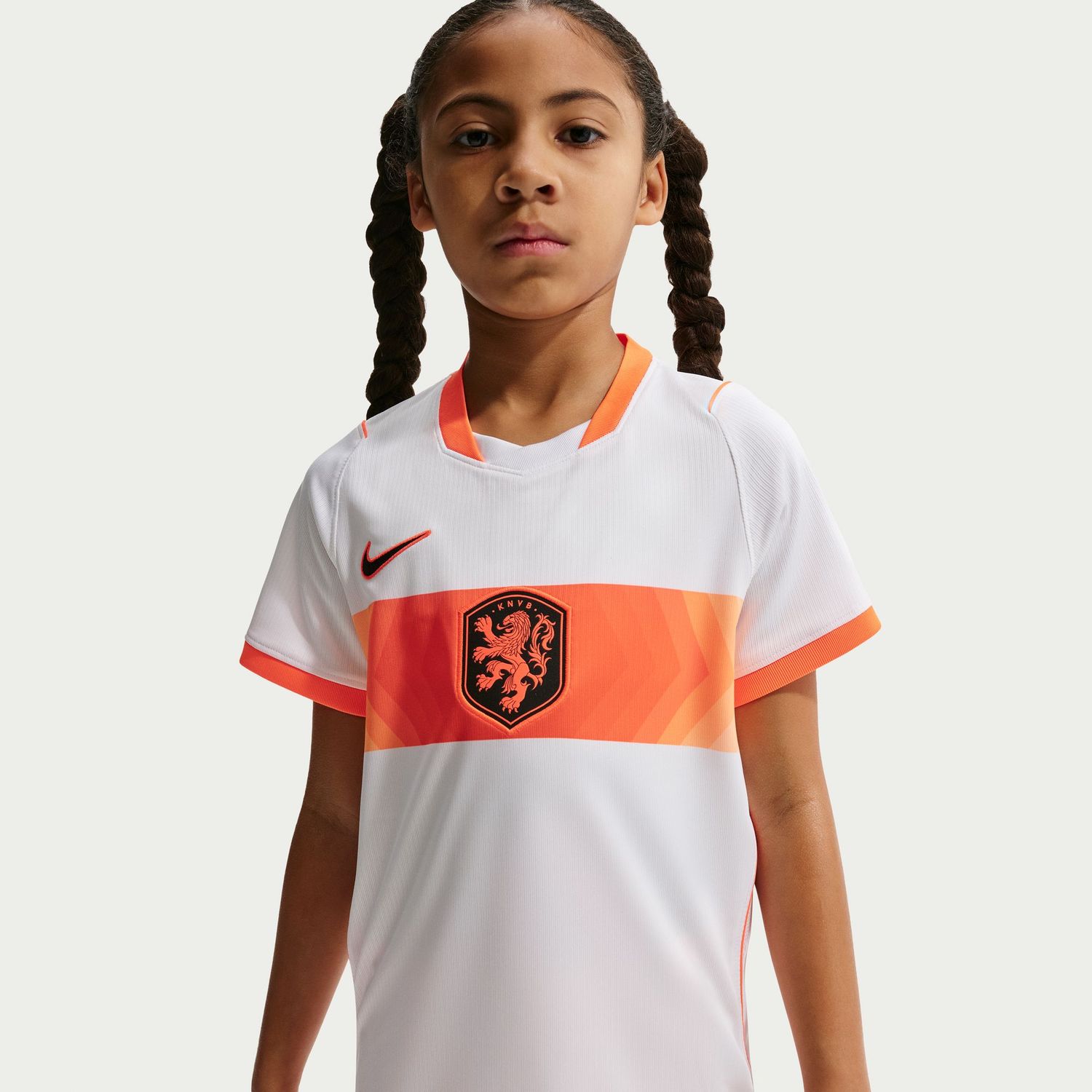 NETHERLANDS 2026 AWAY JERSEY YOUTH (WHITE/ORANGE)