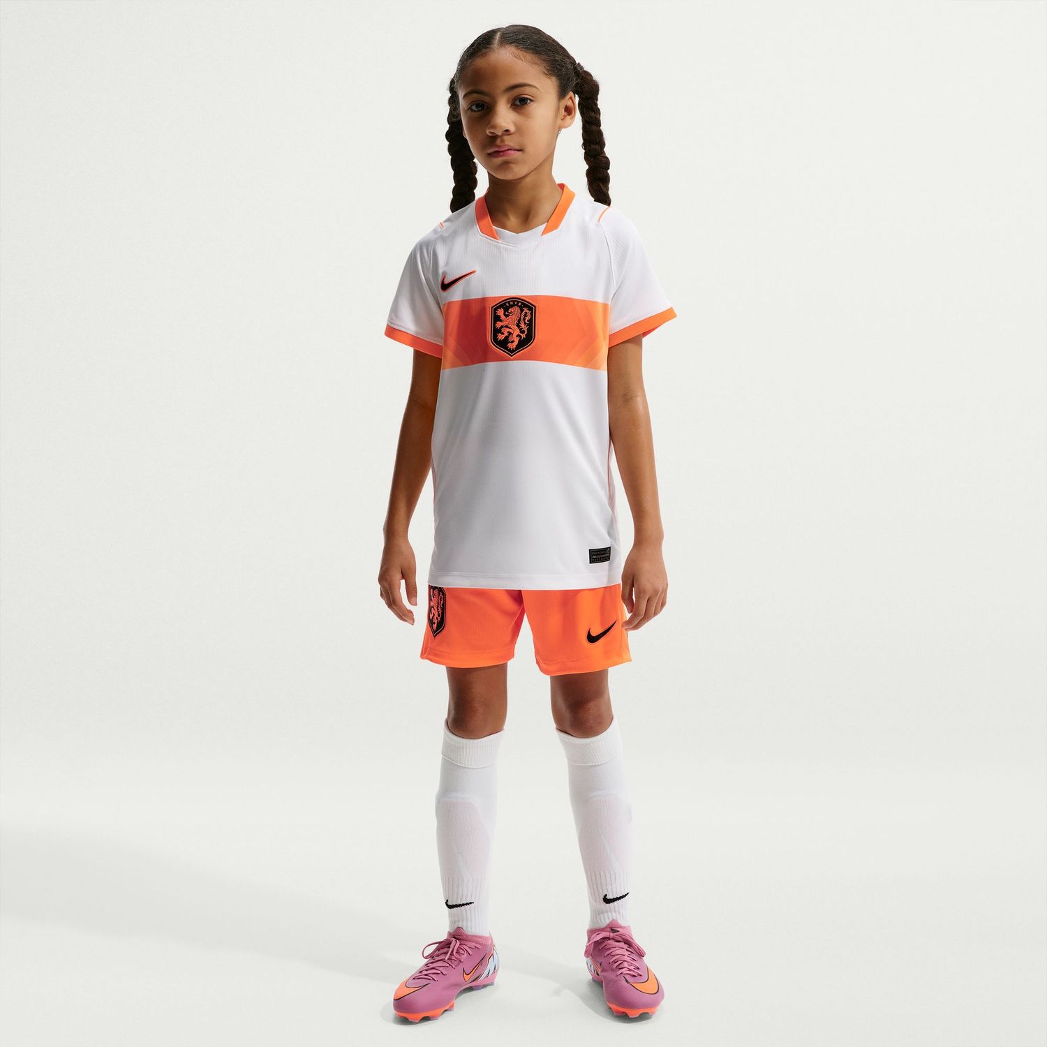 NETHERLANDS 2026 AWAY JERSEY YOUTH (WHITE/ORANGE)