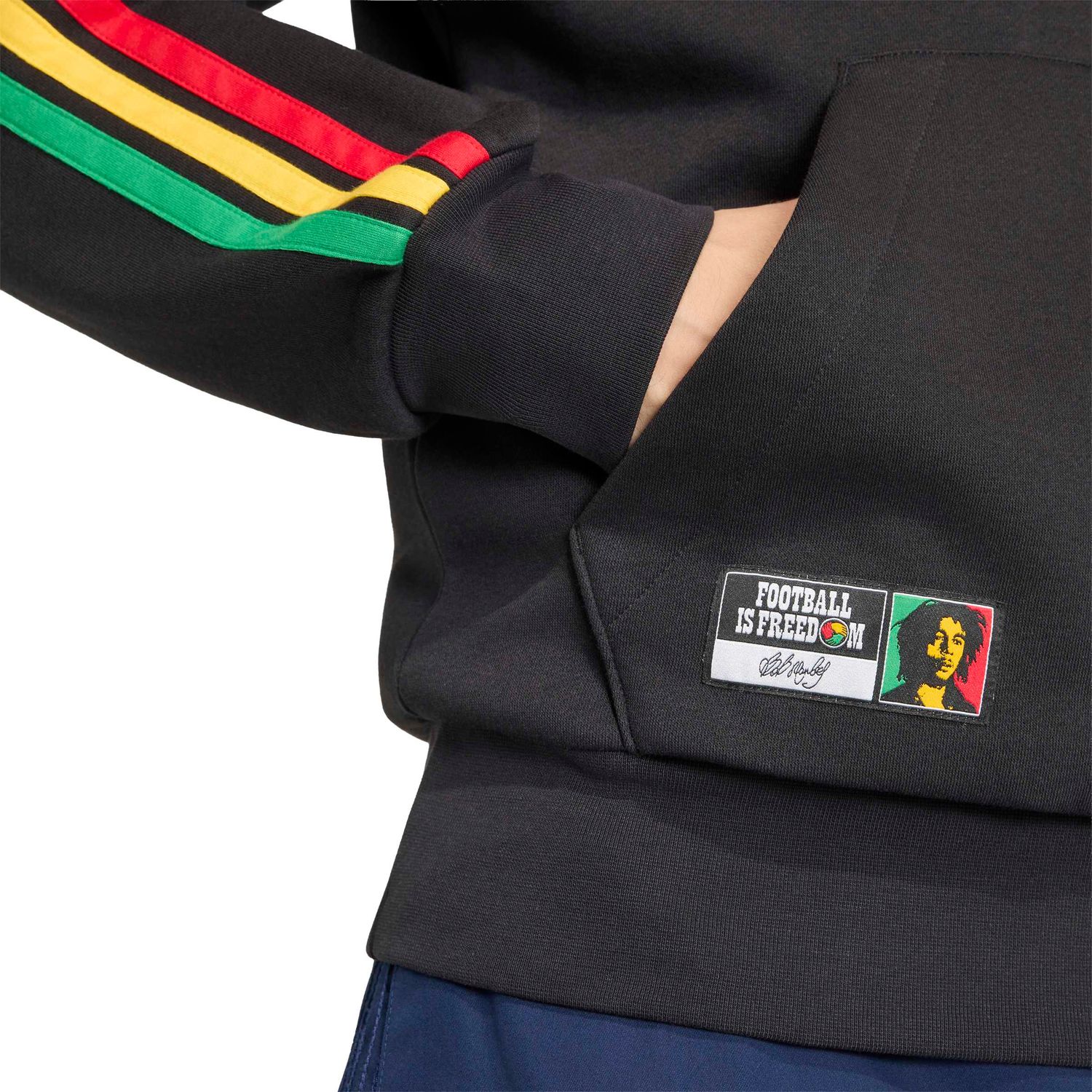 JAMAICA X BOB MARLEY 2026 DNA FLEECE HOODIE (BLACK)