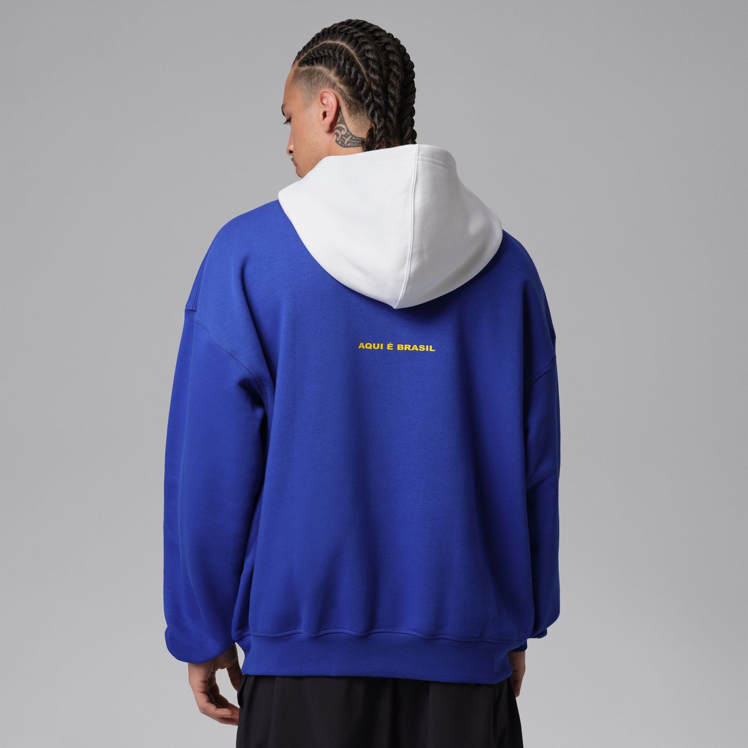 BRAZIL JORDAN BROOKLYN FLEECE HOODIE (BLUE/WHITE)