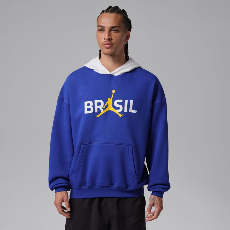 BRAZIL JORDAN BROOKLYN FLEECE HOODIE (BLUE/WHITE)