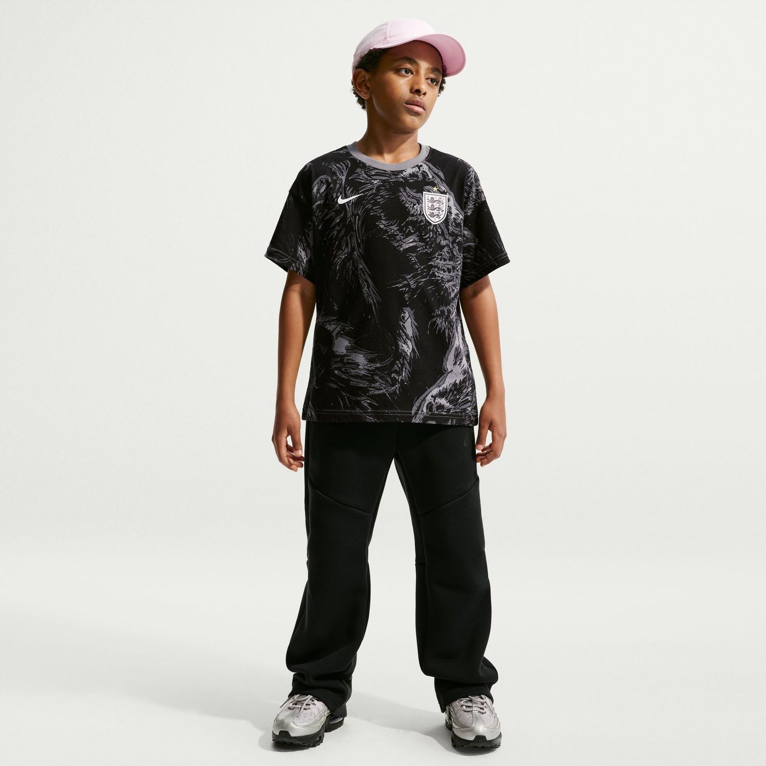 ENGLAND 2026 AWAY TEE YOUTH (BLACK/GRAY)