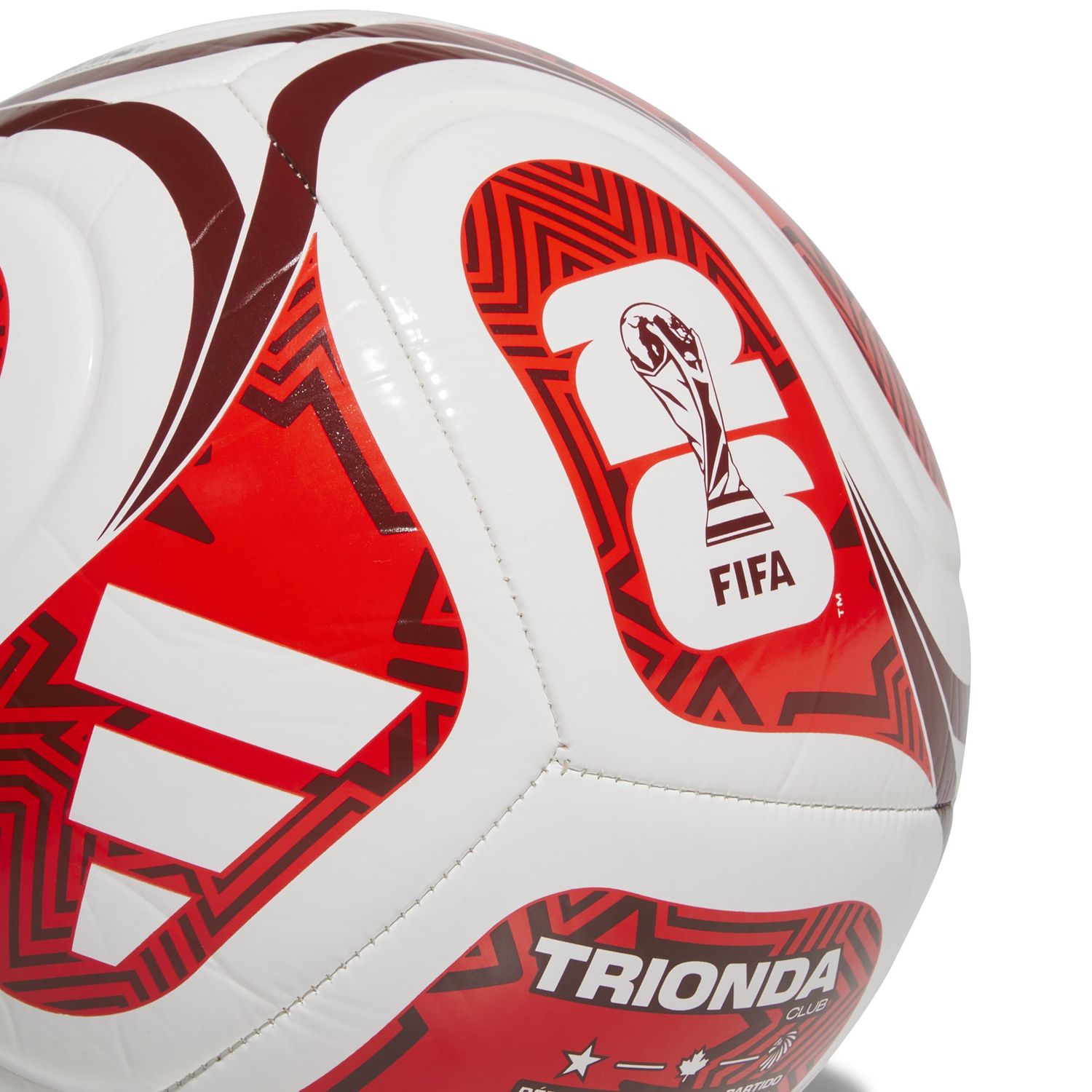 WORLD CUP 2026 TRIONDA CANADA CLUB BALL (WHITE/RED)
