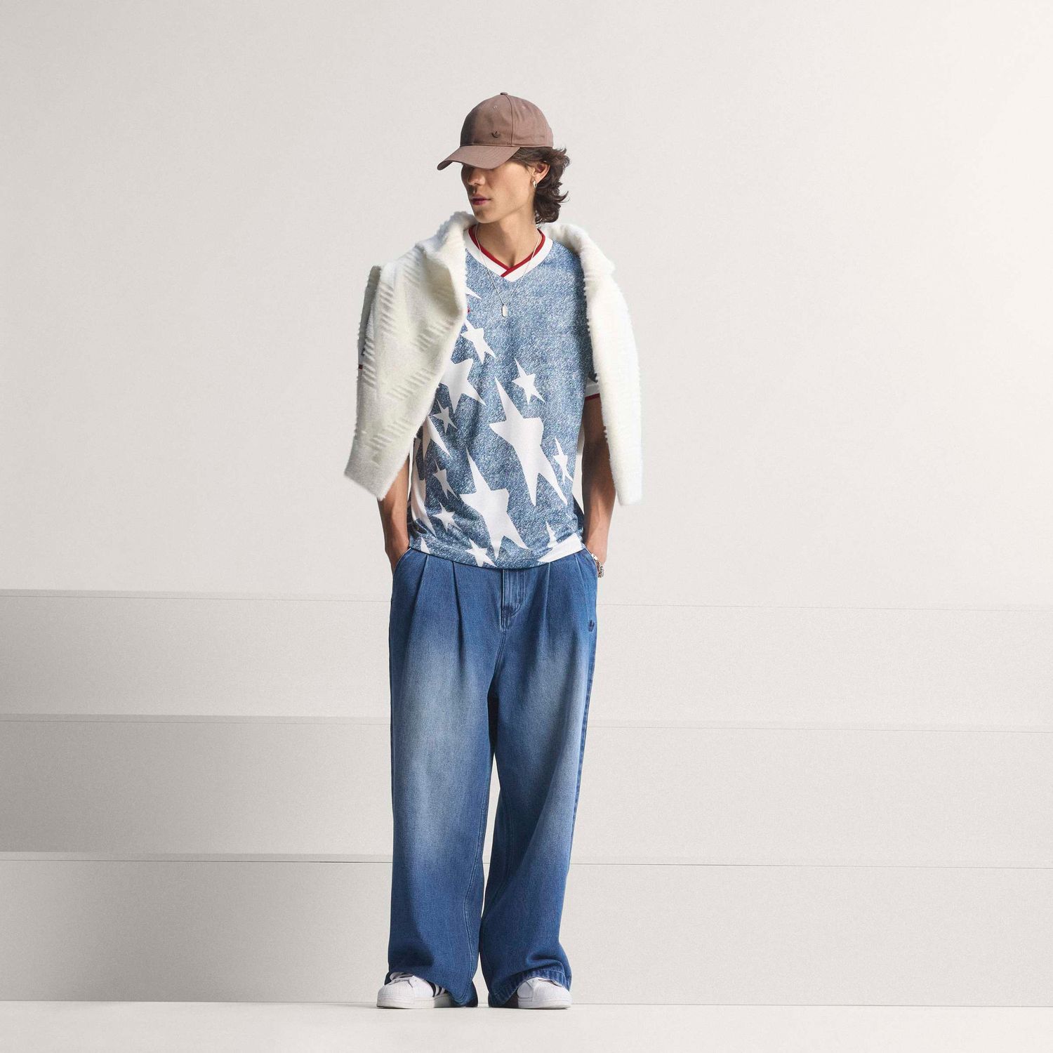 DENIM GRAPHIC JERSEY (BLUE/WHITE)