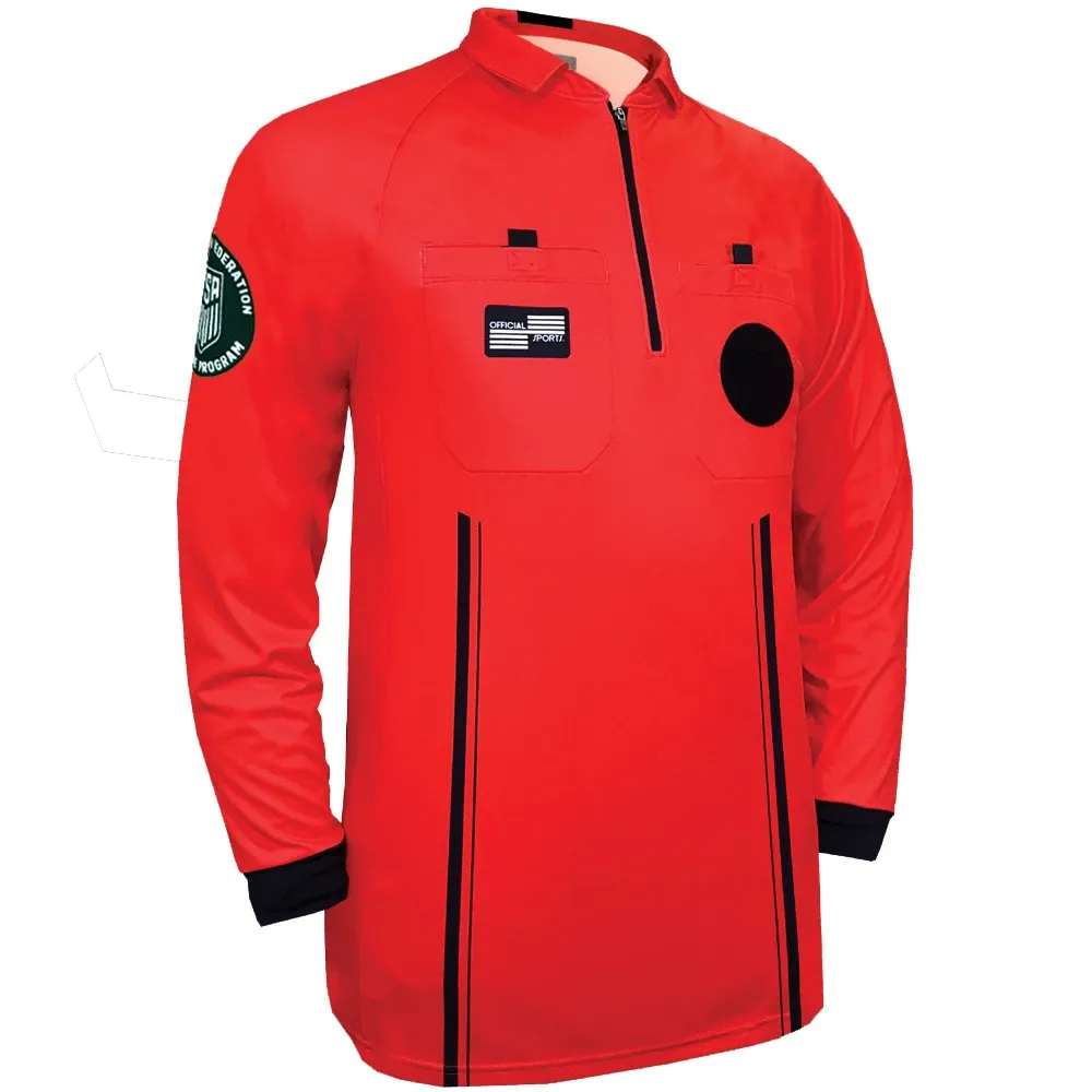 USSF PRO LS REFEREE JERSEY (RED)