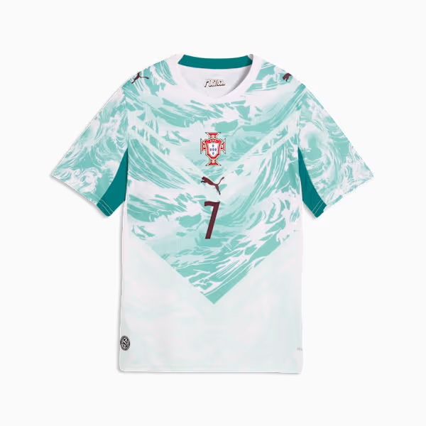RONALDO PORTUGAL 2026 AWAY JERSEY YOUTH (WHITE/GREEN)