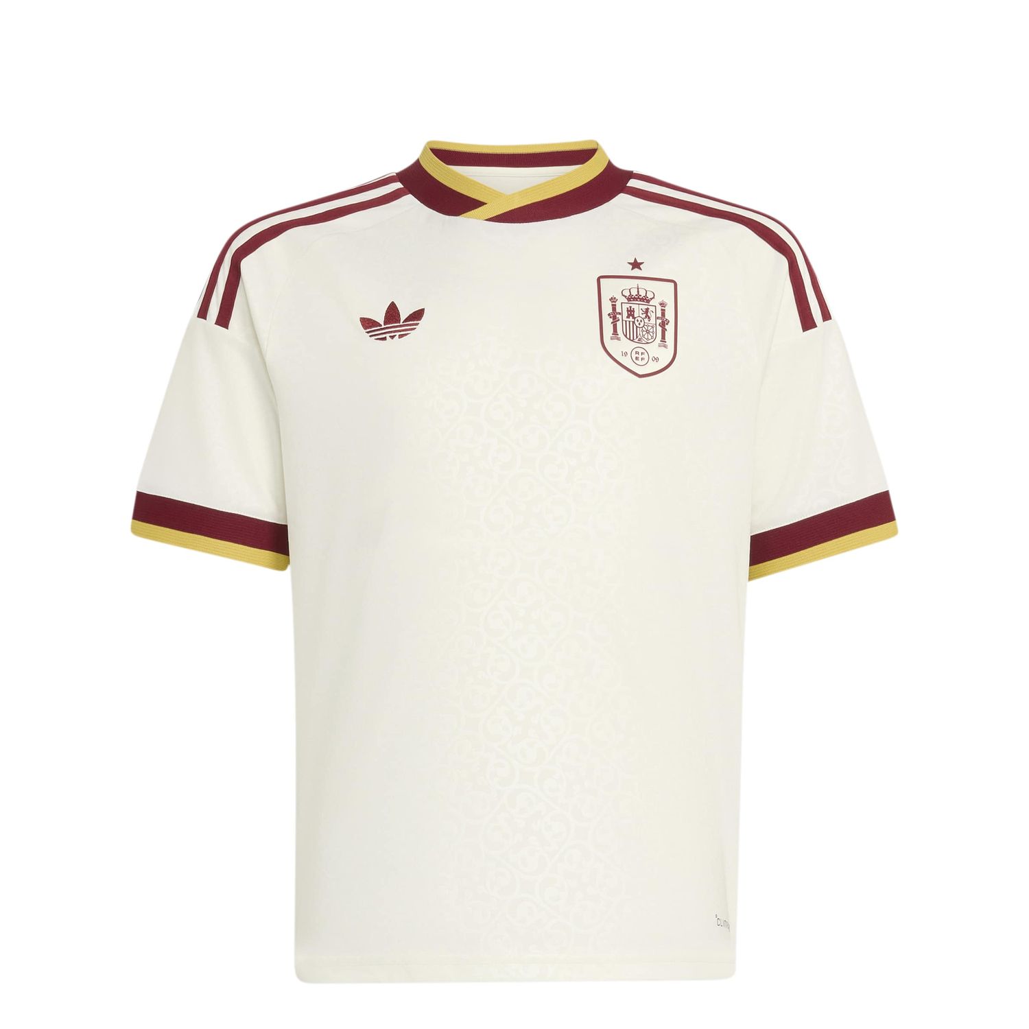 SPAIN 2026 AWAY JERSEY YOUTH (OFF WHITE/MAROON)