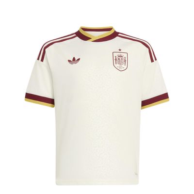 SPAIN 2026 AWAY JERSEY YOUTH (OFF WHITE/MAROON)