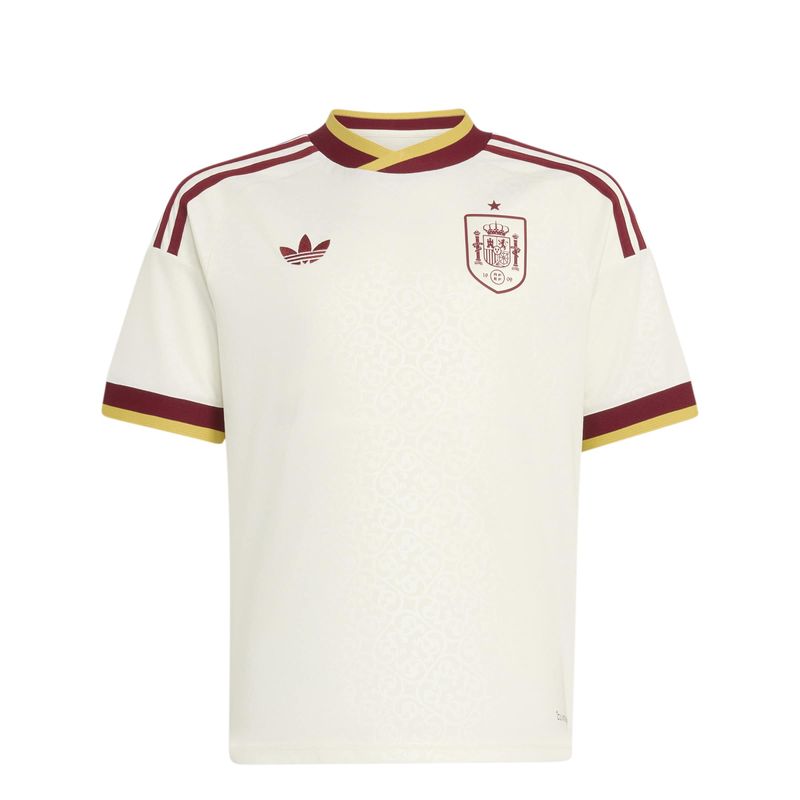 SPAIN 2026 AWAY JERSEY YOUTH (OFF WHITE/MAROON)