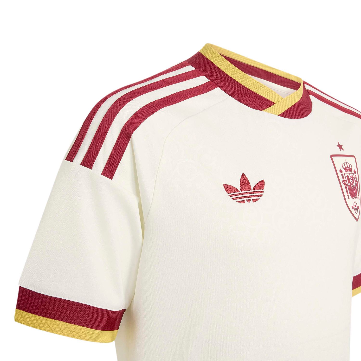 SPAIN 2026 AWAY JERSEY YOUTH (OFF WHITE/MAROON)