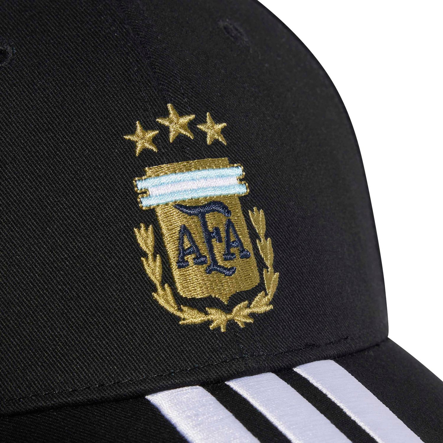 ARGENTINA 2026 BASEBALL CAP 3 STRIPES (BLACK)