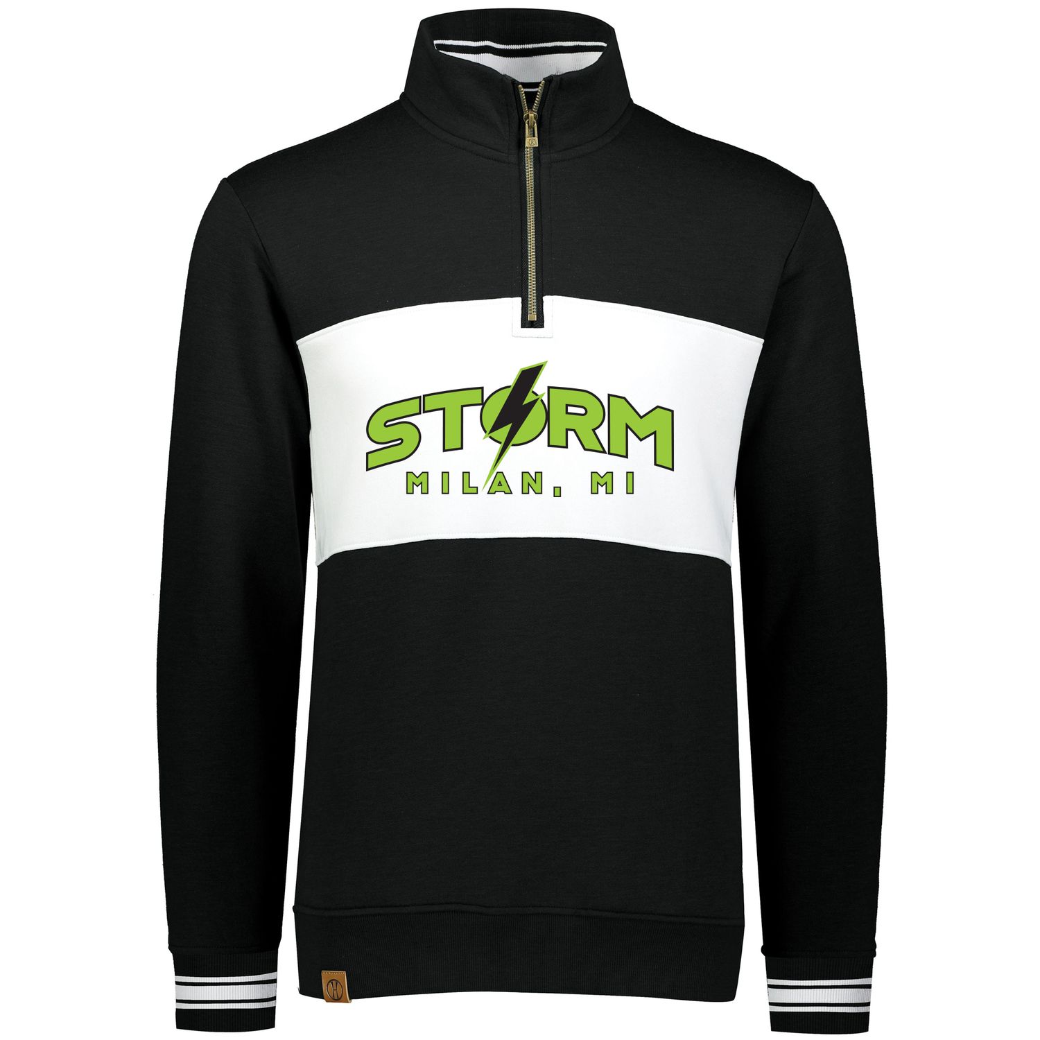 MILAN STORM: IVY LEAGUE PULLOVER 1/4 ZIP (BLACK/WHITE)