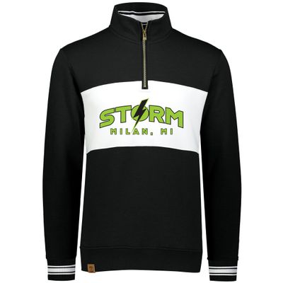 MILAN STORM: IVY LEAGUE PULLOVER 1/4 ZIP (BLACK/WHITE)