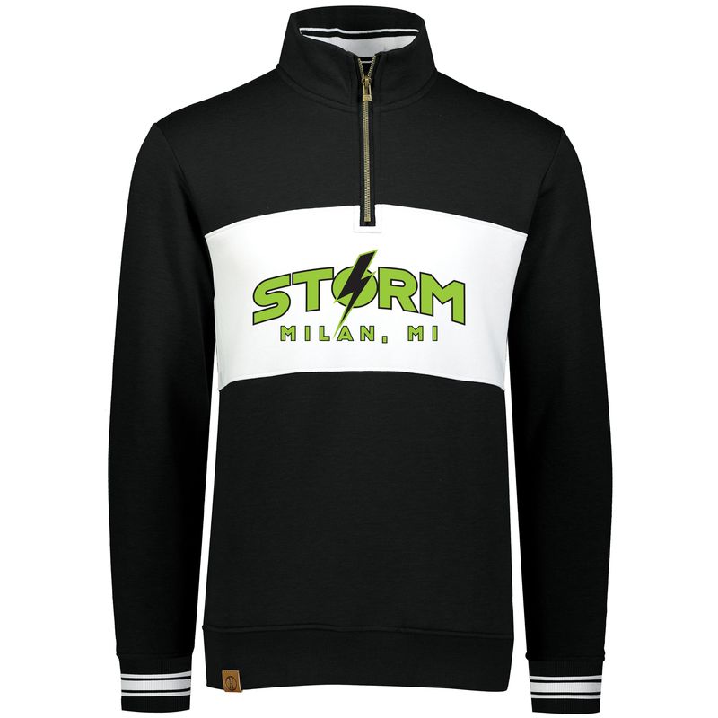 MILAN STORM: IVY LEAGUE PULLOVER 1/4 ZIP (BLACK/WHITE)