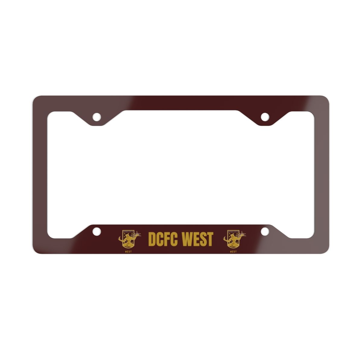 DCFC West Metal License Plate Frame