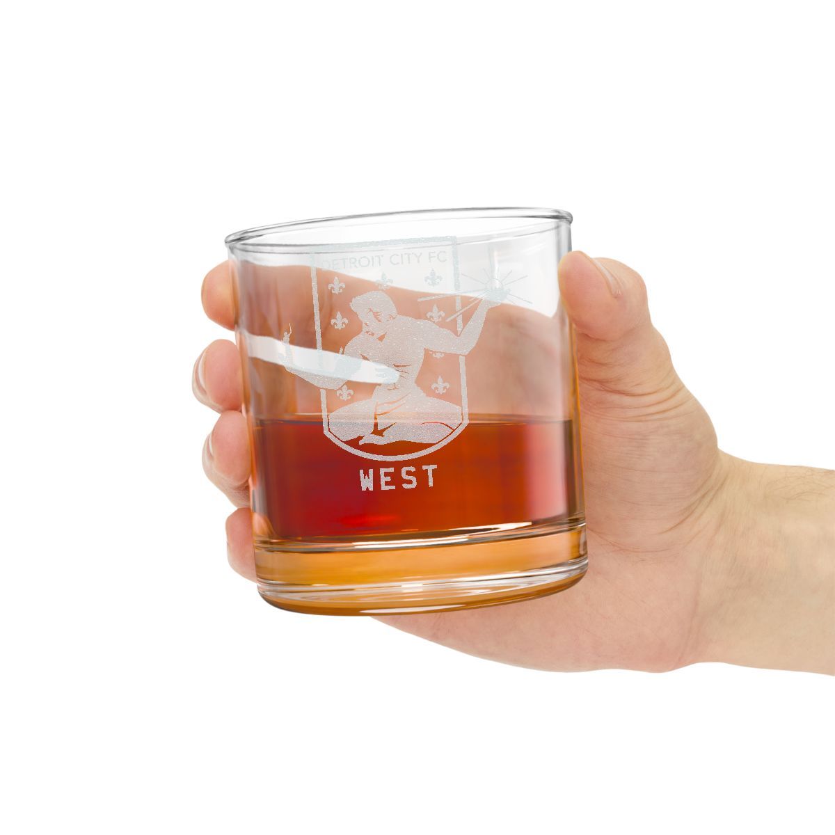 DCFC West "Crest" Engraved Compass Whiskey Glass | 10.5oz Rocks Glass