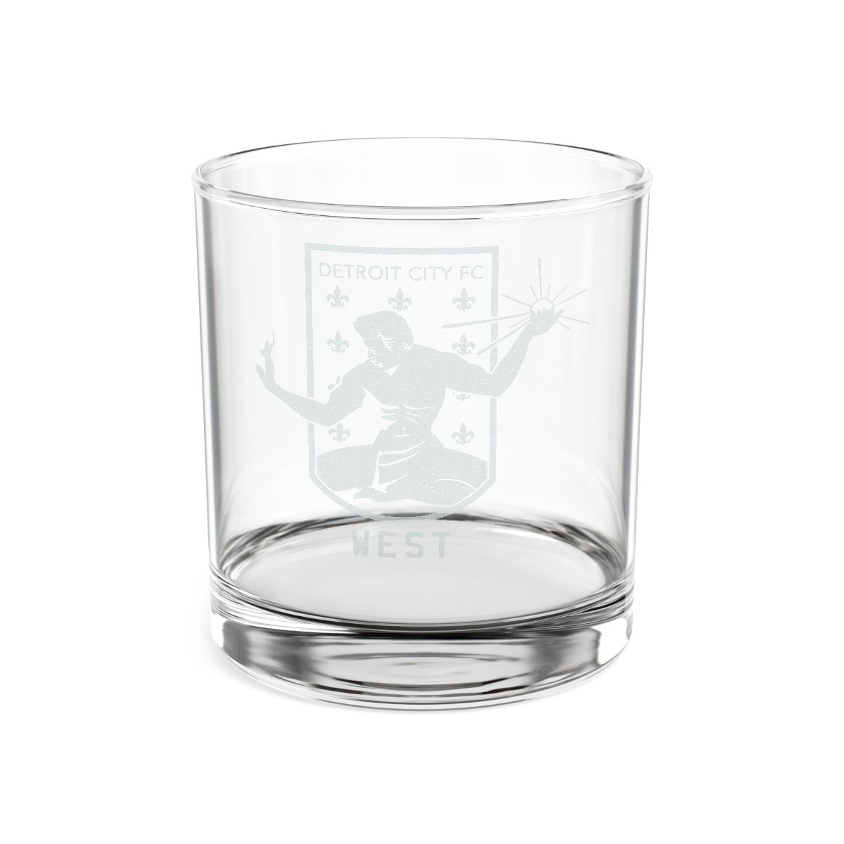 DCFC West "Crest" Engraved Compass Whiskey Glass | 10.5oz Rocks Glass