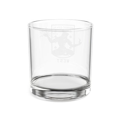 DCFC West "Crest" Engraved Compass Whiskey Glass | 10.5oz Rocks Glass