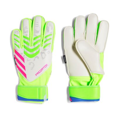 PREDATOR MATCH FINGERSAVE GLOVES JR (WHITE/LIME/PINK)
