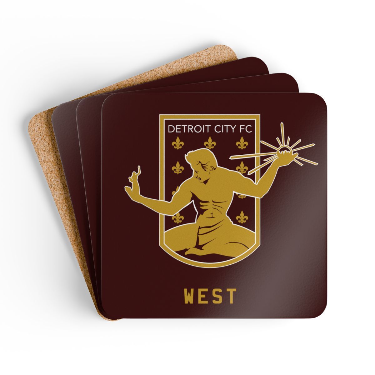 DCFC West "Crest" Corkwood Coaster Set