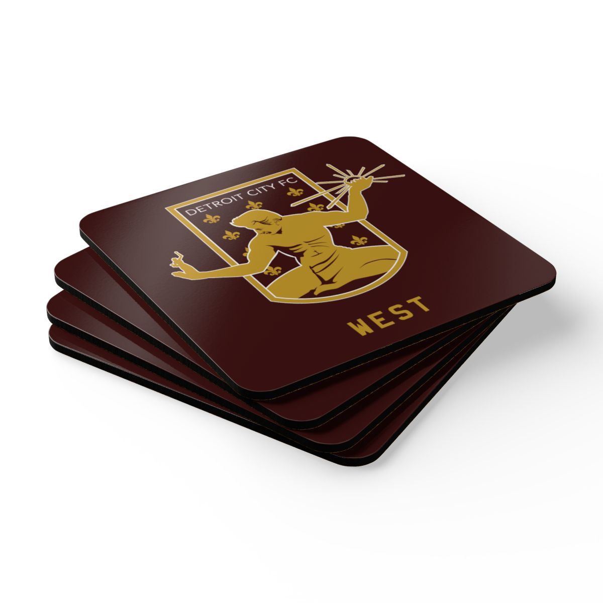 DCFC West "Crest" Corkwood Coaster Set