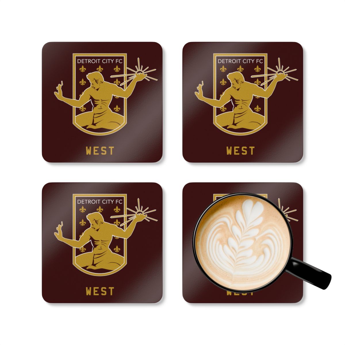 DCFC West "Crest" Corkwood Coaster Set