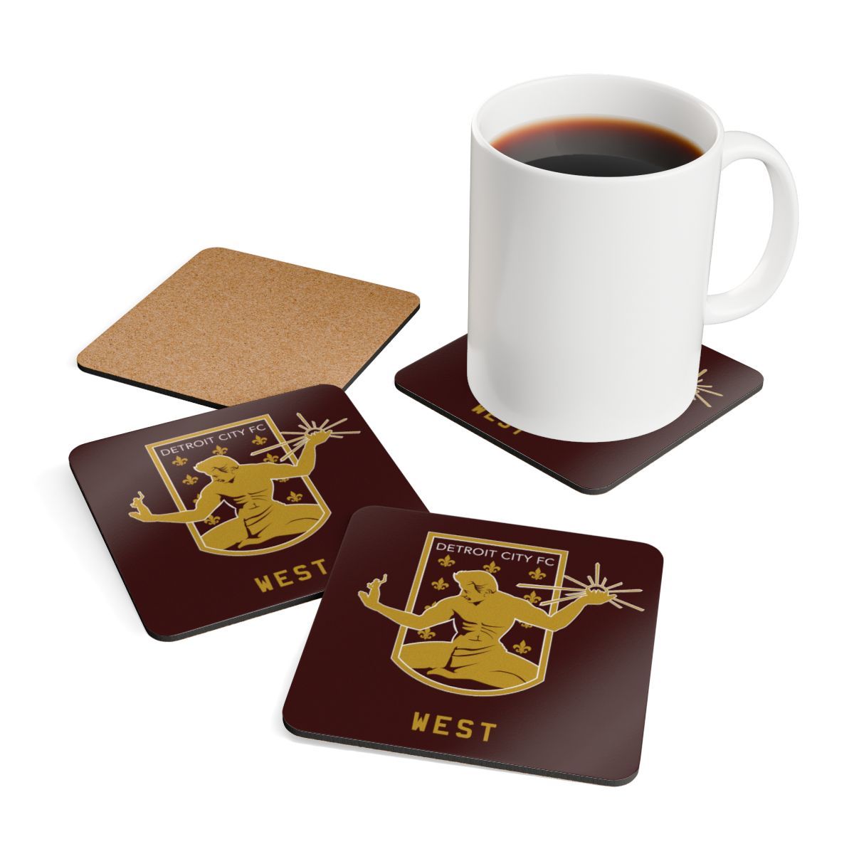 DCFC West "Crest" Corkwood Coaster Set