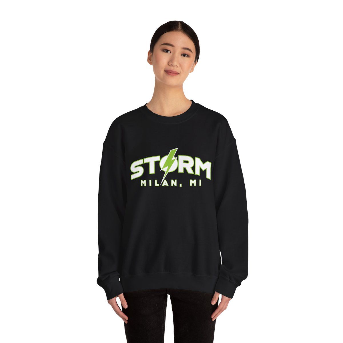 Milan Storm Soccer Text Crewneck