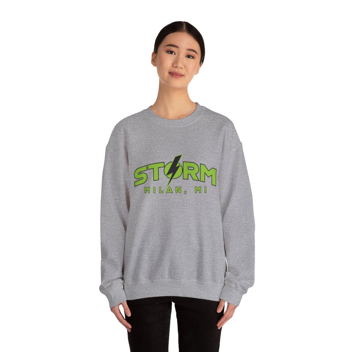 Milan Storm Soccer Text Crewneck
