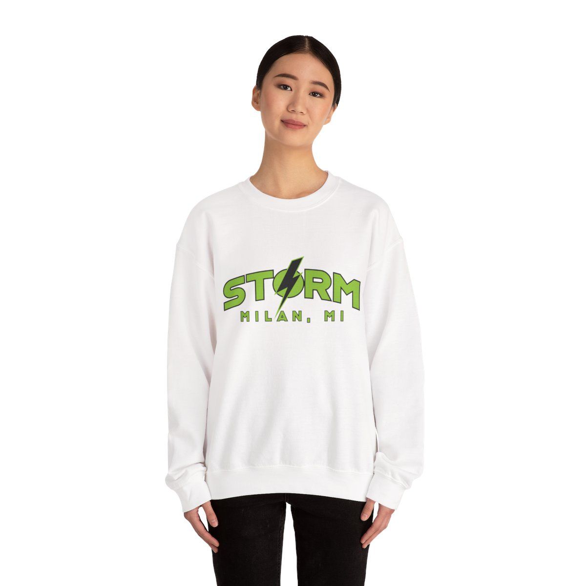Milan Storm Soccer Text Crewneck