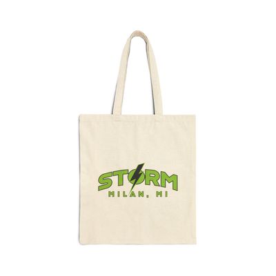 Milan Storm Soccer Text Canvas Tote Bag