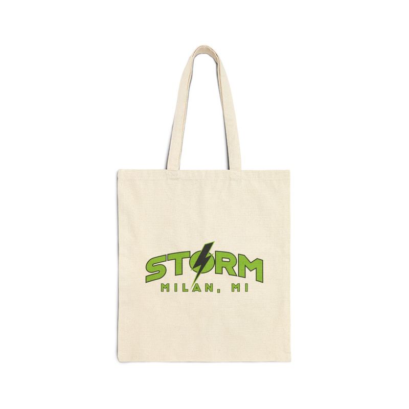 Milan Storm Soccer Text Canvas Tote Bag