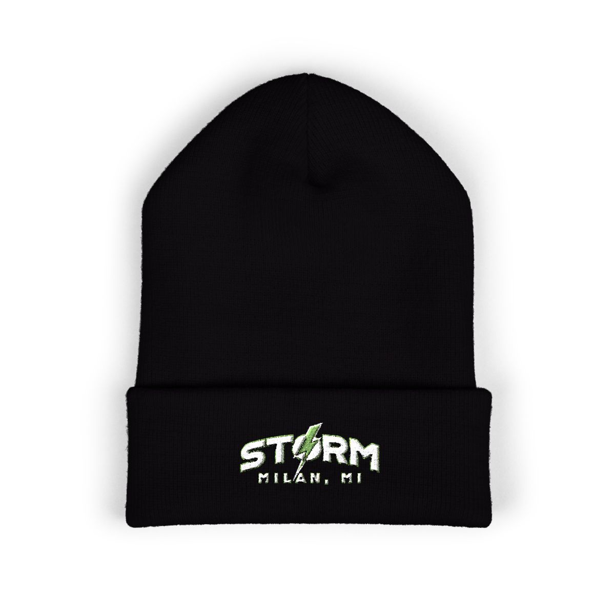 Milan Storm Soccer Text Beanie
