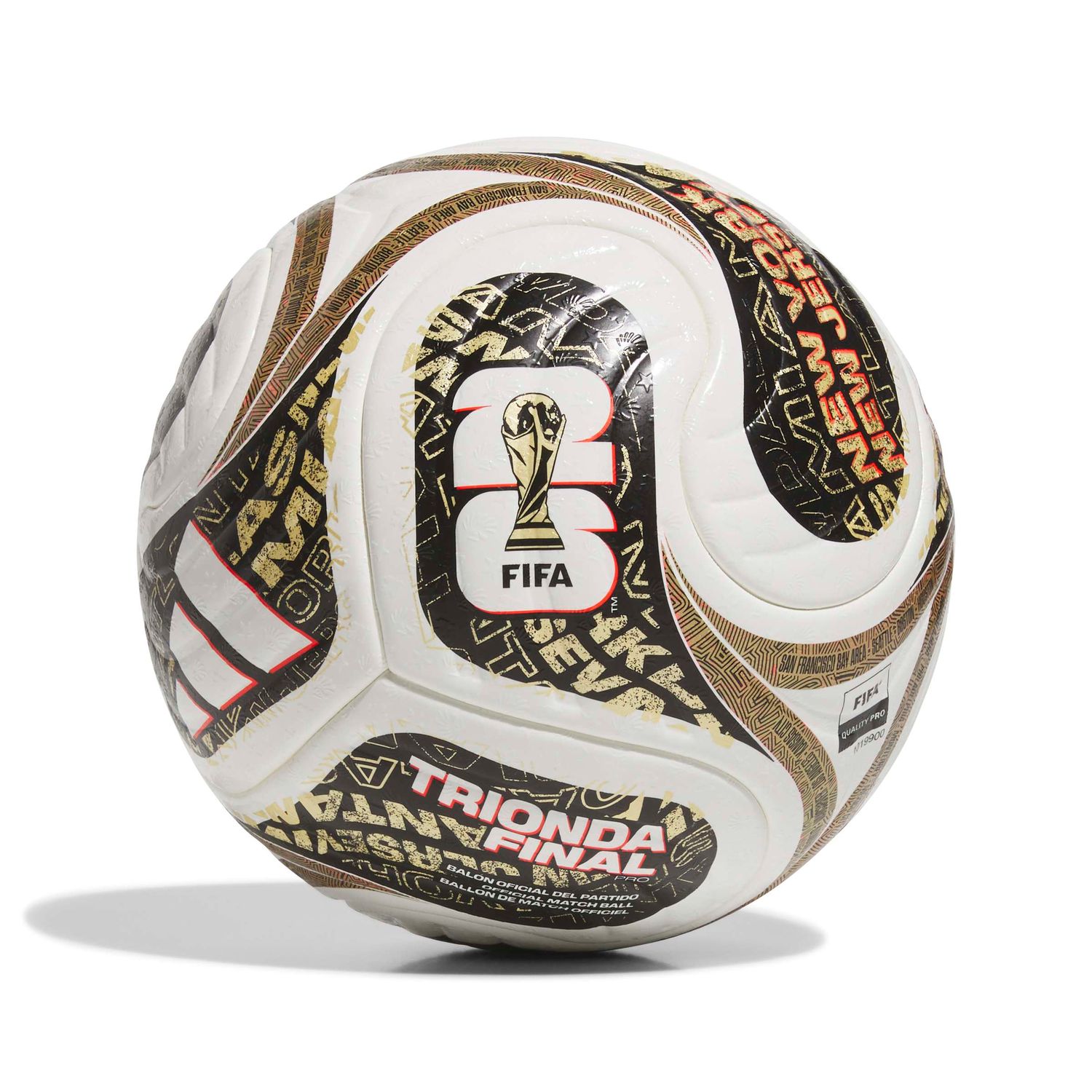 WORLD CUP 2026 TRIONDA FINALS PRO OFFICIAL MATCH BALL (WHITE/BLACK/GOLD)