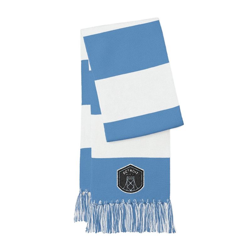 Detroit Metro FC "Crest" Striped Spectator Scarf | Embroidered Crest