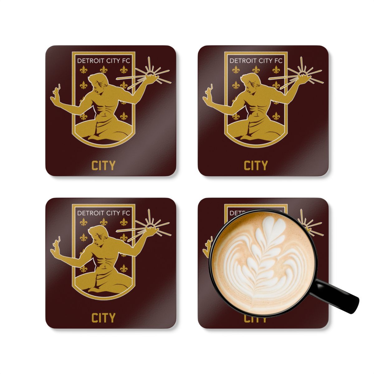DCFC City "Crest" Corkwood Coaster Set
