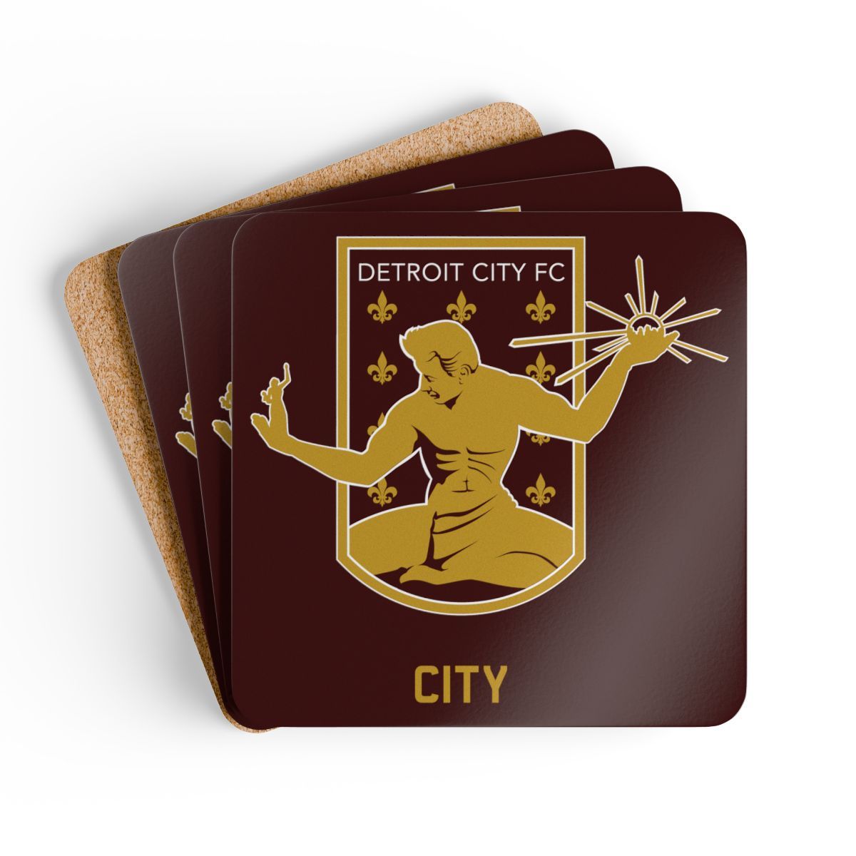 DCFC City "Crest" Corkwood Coaster Set