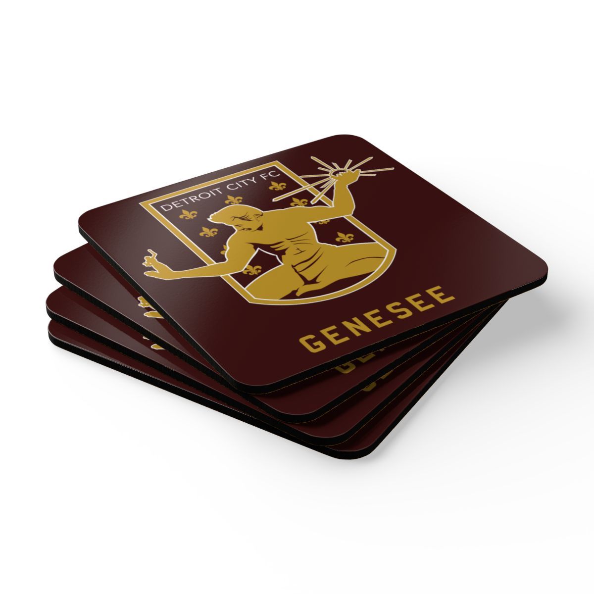 DCFC Genesee "Crest" Corkwood Coaster Set