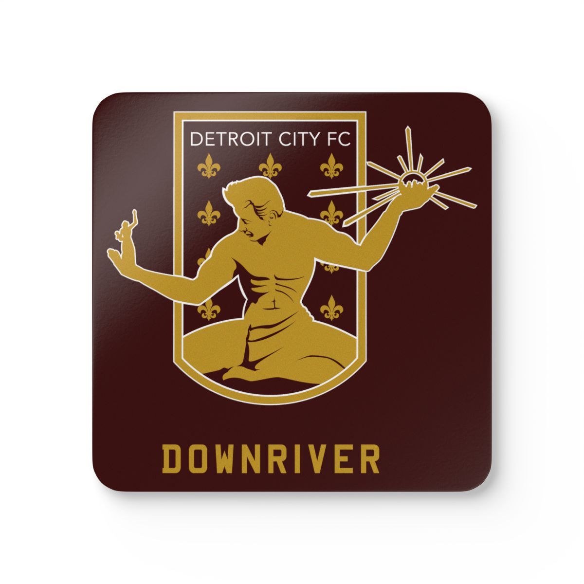 DCFC Downriver "Crest" Corkwood Coaster Set