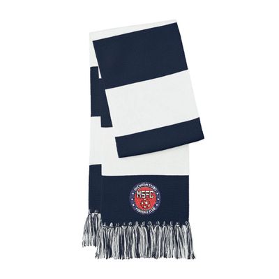 MI Stars "Crest" Embroidered Striped Scarf