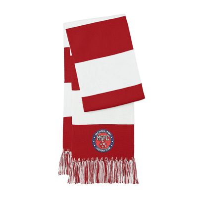 MI Stars "Crest" Embroidered Striped Scarf