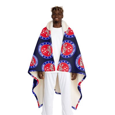 MI Stars "Crest" Sherpa Fleece Hooded Blanket