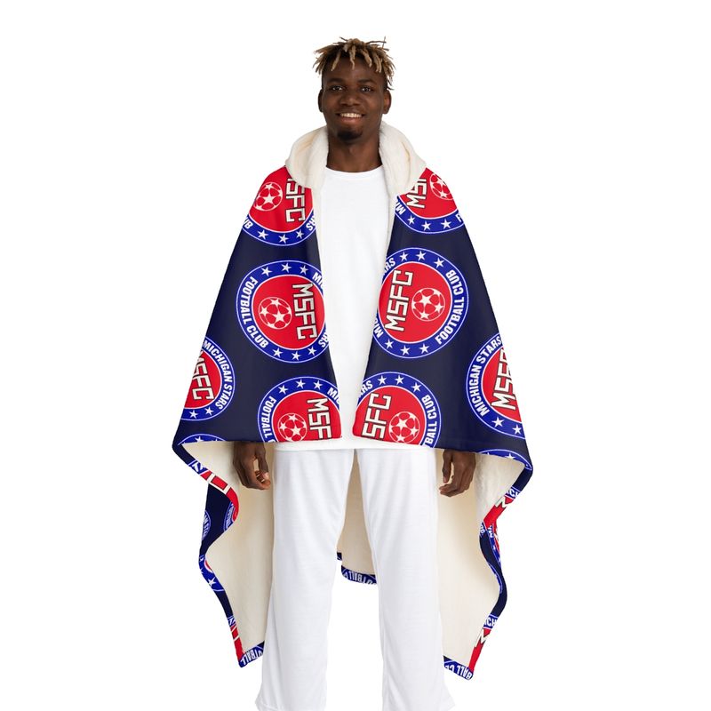 MI Stars "Crest" Sherpa Fleece Hooded Blanket