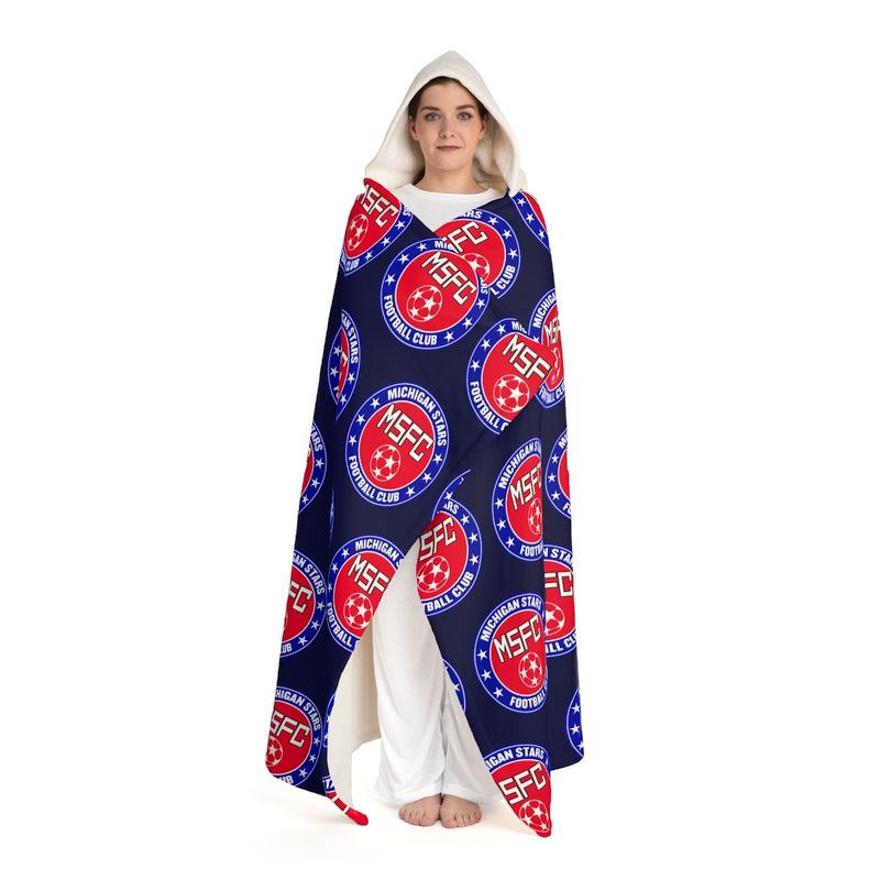 MI Stars "Crest" Sherpa Fleece Hooded Blanket
