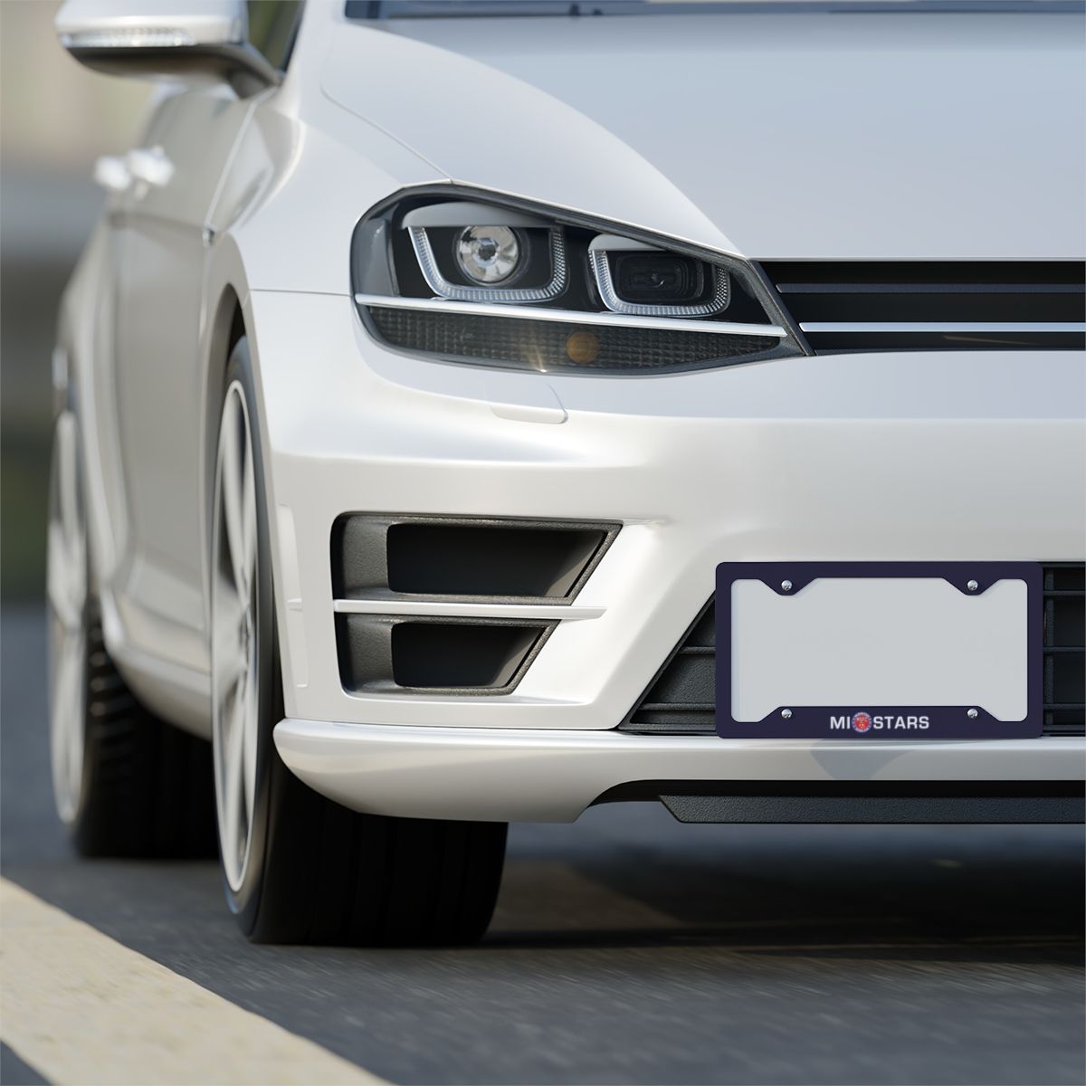 MI Stars Metal License Plate Frame