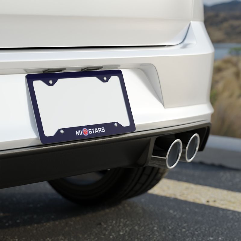 MI Stars Metal License Plate Frame